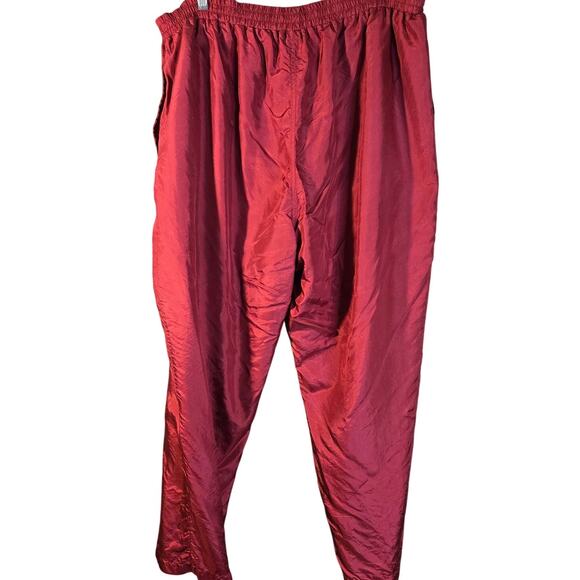 Vintage 2X Premium 100% Silk Red Pull On Pants/Trousers [0460] - Picture 3 of 10